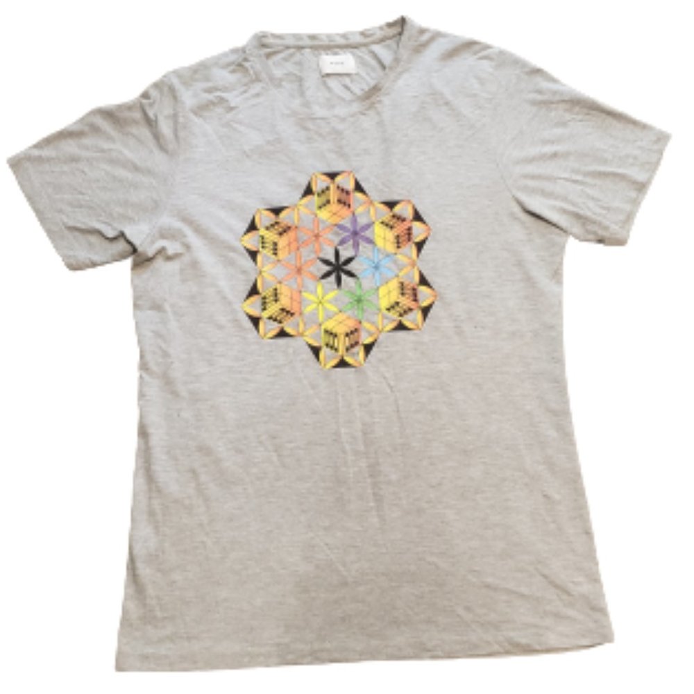 KOTN Geometric Patterned Short Sleeve T-Shirt | XL